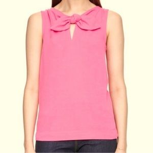 Kate Spade Pomona tank cut-out bow pink size s /0 top